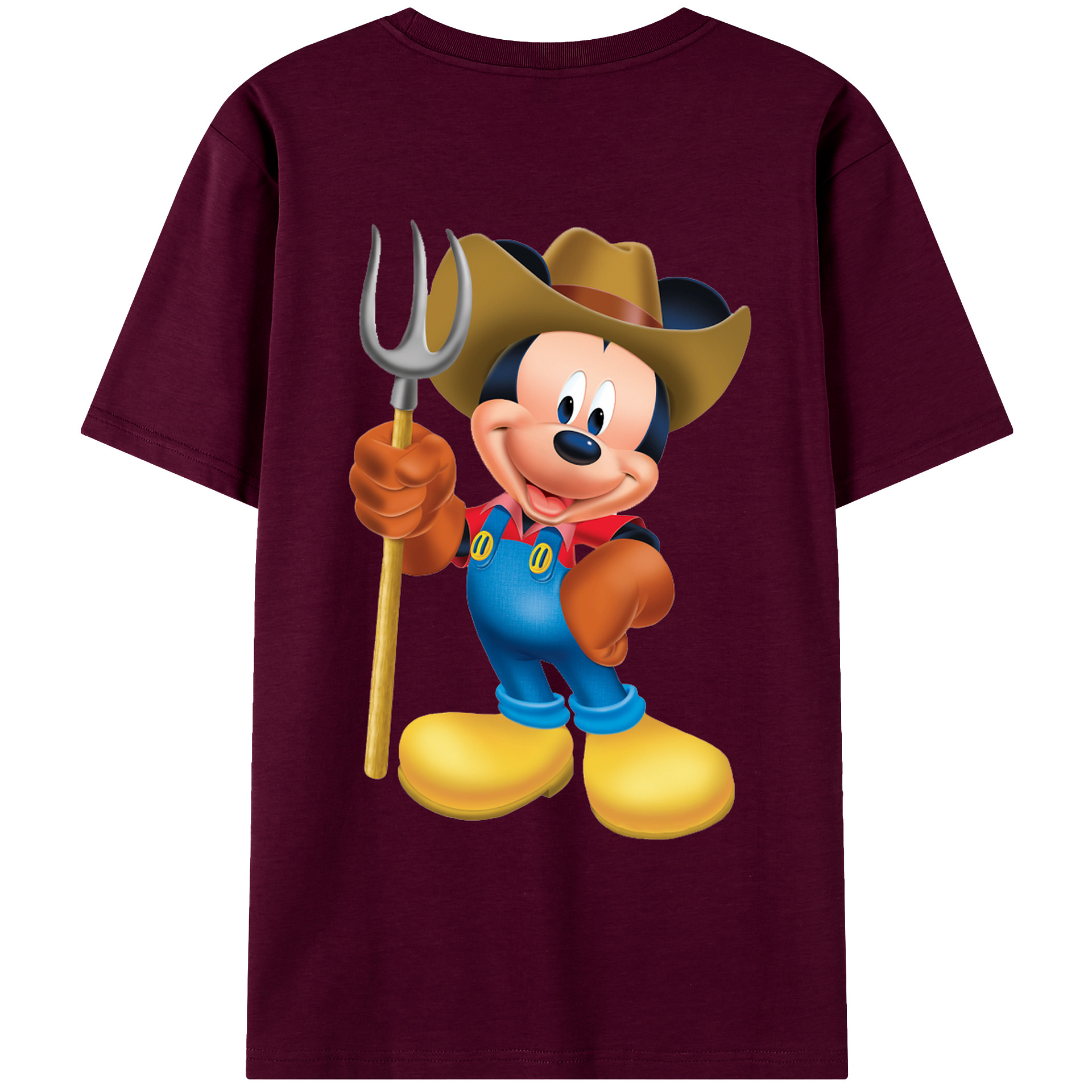 （画像用） ミッキーマウス Mickey Mouse レディース半袖Tシャツ(バックプリント)